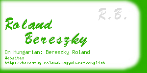 roland bereszky business card